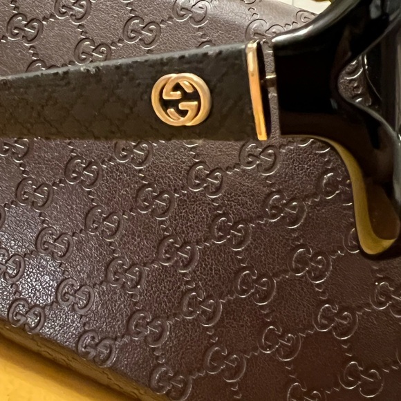 Authentic Gucci Sunnies (sunglasses), Dk Brown Lenses and Frames. Made in Italy - Picture 3 of 13